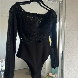 Black Lacey bodysuit